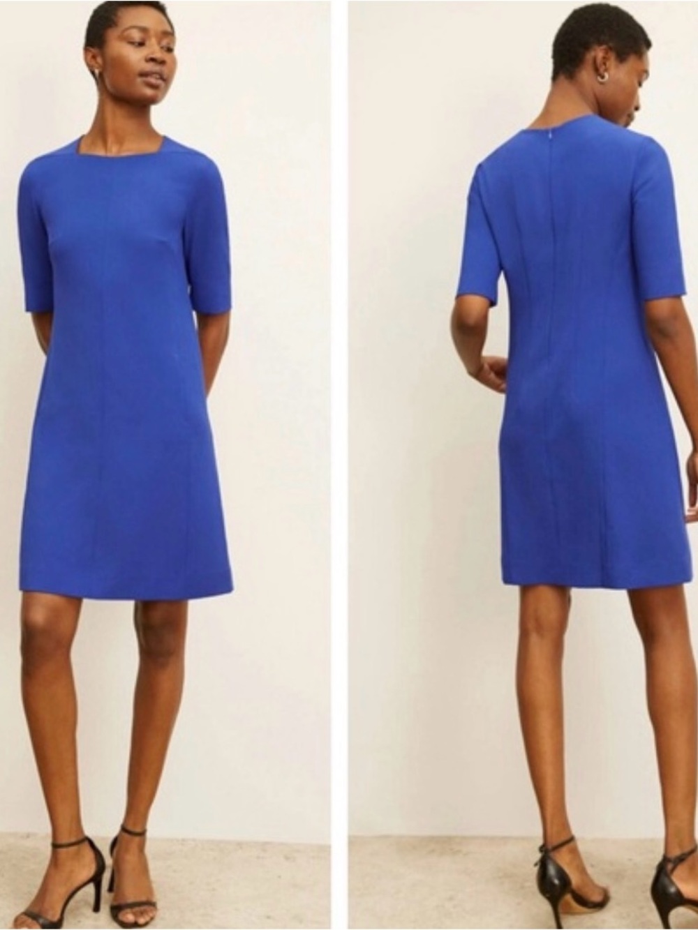 M.M. LAFLEUR Elegant Royal Blue Shift Dress 14